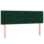 Boxspringbett mit Matratze & LED Dunkelgrün 140x200 cm Samt