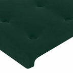 Boxspringbett mit Matratze & LED Dunkelgrün 140x200 cm Samt