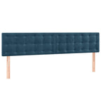 Boxspringbett mit Matratze & LED Dunkelblau 200x200 cm Samt