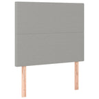 Boxspringbett mit Matratze & LED Hellgrau 80x200 cm Stoff