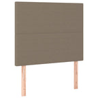 Boxspringbett mit Matratze & LED Taupe 90x190 cm Stoff