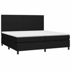 Boxspringbett mit Matratze & LED Schwarz 200x200 cm Stoff