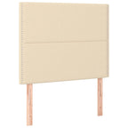 Boxspringbett mit Matratze & LED Creme 90x200 cm Stoff