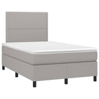 Boxspringbett mit Matratze & LED Hellgrau 120x200 cm Stoff