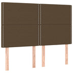 Boxspringbett mit Matratze & LED Dunkelbraun 140x200 cm Stoff