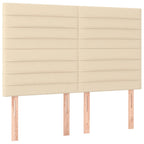 Boxspringbett mit Matratze & LED Creme 140x190 cm Stoff