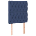 Boxspringbett mit Matratze & LED Blau 80x200 cm Stoff