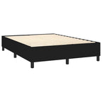 Boxspringbett mit Matratze & LED Schwarz 140x190 cm Stoff