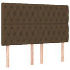 Boxspringbett mit Matratze & LED Dunkelbraun 160x200 cm Stoff