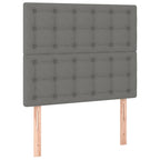 Boxspringbett mit Matratze & LED Dunkelgrau 100x200 cm Stoff