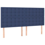 Boxspringbett mit Matratze & LED Blau 180x200 cm Stoff
