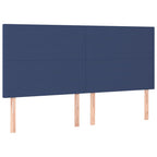 Boxspringbett mit Matratze & LED Blau 200x200 cm Stoff