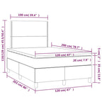 Boxspringbett mit Matratze & LED Schwarz 120x200 cm Stoff