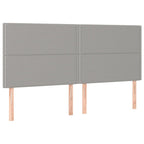 Boxspringbett mit Matratze & LED Hellgrau 180x200 cm Stoff