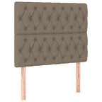 Boxspringbett mit Matratze & LED Taupe 120x200 cm Stoff