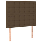 Boxspringbett mit Matratze & LED Dunkelbraun 80x200 cm Stoff