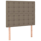 Boxspringbett mit Matratze & LED Taupe 100x200 cm Stoff