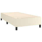 Boxspringbett mit Matratze & LED Creme 80x200 cm Kunstleder