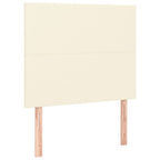 Boxspringbett mit Matratze & LED Creme 80x200 cm Kunstleder