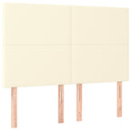 Boxspringbett mit Matratze & LED Creme 140x200 cm Kunstleder