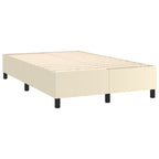 Boxspringbett mit Matratze & LED Creme 120x200 cm Kunstleder