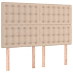 Boxspringbett mit Matratze & LED Cappuccino-Braun 140x190cm