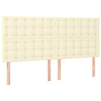 Boxspringbett mit Matratze & LED Creme 180x200 cm Kunstleder