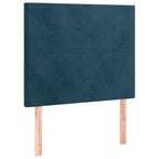 Boxspringbett mit Matratze & LED Dunkelblau 100x200 cm Samt