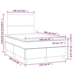 Boxspringbett mit Matratze & LED Dunkelgrün 120x200 cm Samt