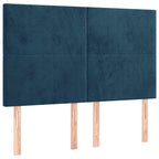 Boxspringbett mit Matratze & LED Dunkelblau 140x190 cm Samt