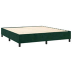 Boxspringbett mit Matratze & LED Dunkelgrün 160x200 cm Samt