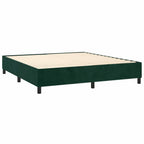 Boxspringbett mit Matratze & LED Dunkelgrün 180x200 cm Samt