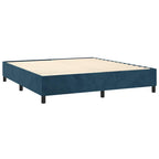 Boxspringbett mit Matratze & LED Dunkelblau 180x200 cm Samt