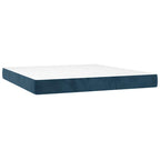 Boxspringbett mit Matratze & LED Dunkelblau 180x200 cm Samt