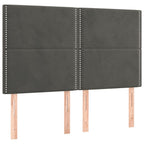Boxspringbett mit Matratze & LED Dunkelgrau 140x200 cm Samt