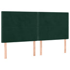 Boxspringbett mit Matratze & LED Dunkelgrün 200x200 cm Samt