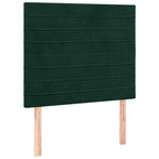 Boxspringbett mit Matratze & LED Dunkelgrün 90x190 cm Samt