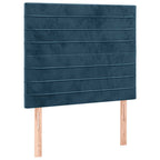 Boxspringbett mit Matratze & LED Dunkelblau 90x190 cm Samt