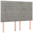 Boxspringbett mit Matratze & LED Hellgrau 140x200 cm Samt
