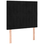 Boxspringbett mit Matratze & LED Schwarz 80x200 cm Samt