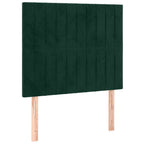 Boxspringbett mit Matratze & LED Dunkelgrün 90x190 cm Samt