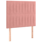 Boxspringbett mit Matratze & LED Rosa 100x200 cm Samt
