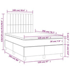 Boxspringbett mit Matratze & LED Schwarz 120x200 cm Samt