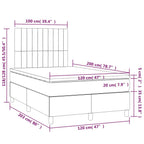 Boxspringbett mit Matratze & LED Dunkelblau 120x200 cm Samt