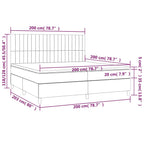 Boxspringbett mit Matratze & LED Dunkelblau 200x200 cm Samt