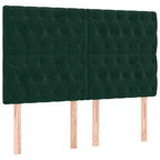 Boxspringbett mit Matratze & LED Dunkelgrün 140x200 cm Samt