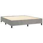 Boxspringbett mit Matratze & LED Hellgrau 160x200 cm Samt
