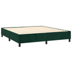 Boxspringbett mit Matratze & LED Dunkelgrün 180x200 cm Samt