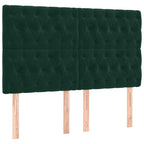 Boxspringbett mit Matratze & LED Dunkelgrün 180x200 cm Samt