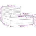 Boxspringbett mit Matratze & LED Dunkelgrün 180x200 cm Samt